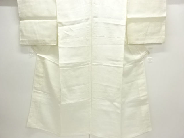 アンティーク　本麻すかし織流水に草葉模様長襦袢